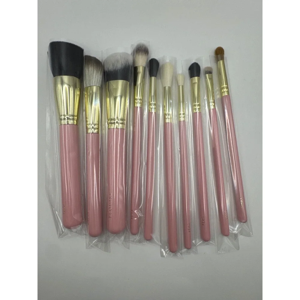 PLouise Precious Cargo‎ 11 Piece Makeup Brush Set Pink Gold Suitcase Box NEW